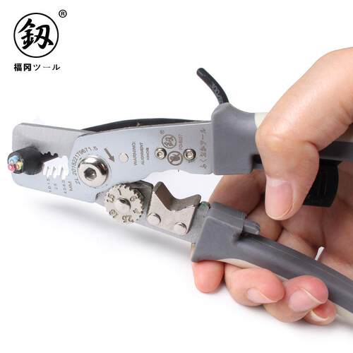 日本福冈电缆综合剥皮钳德国多功能电工专用扒线剥线钳子工具进口