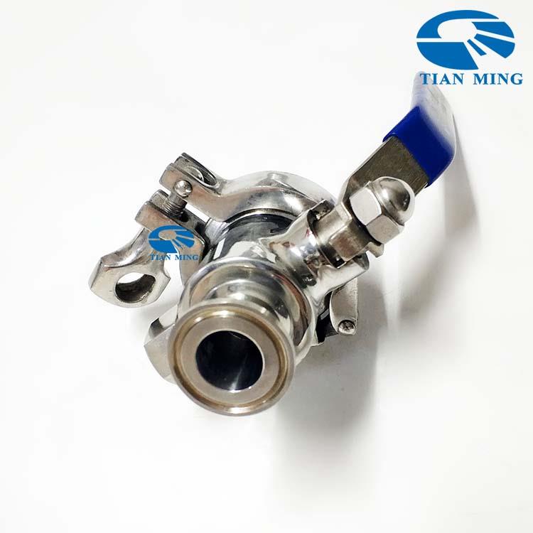 无积水球阀卫生级无滞留放水快开快接快装卡盘直通卡箍式304/316L