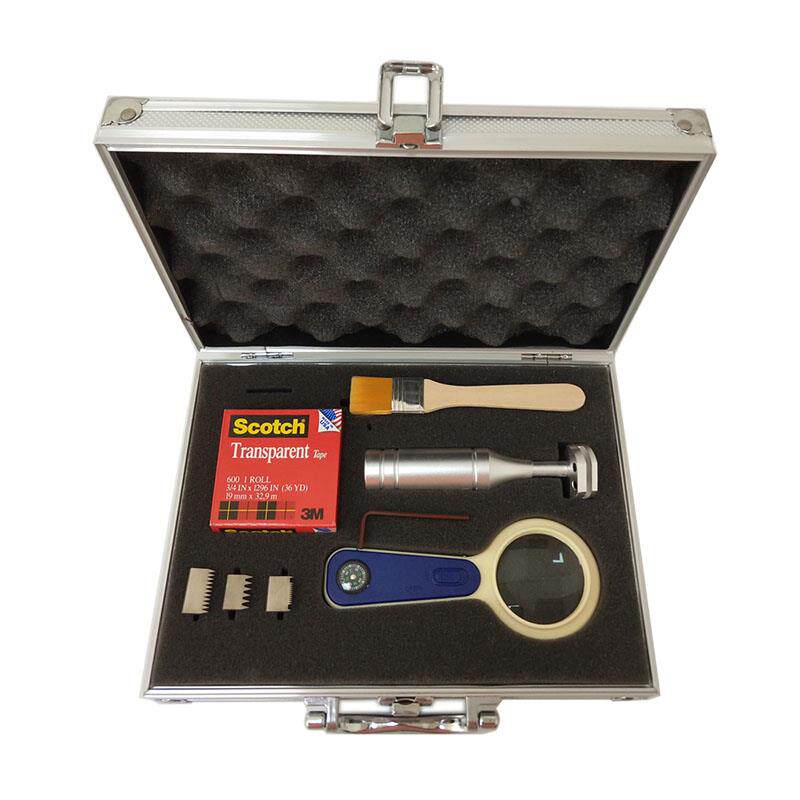 直销华国附着力测试仪 QFH型百格刀含3刀片胶带 漆膜划格器铝盒装