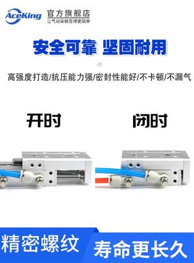 直线导轨气缸HLS MXS6 8 12 16 20-10-20-30-40-50-75-100-125ABS