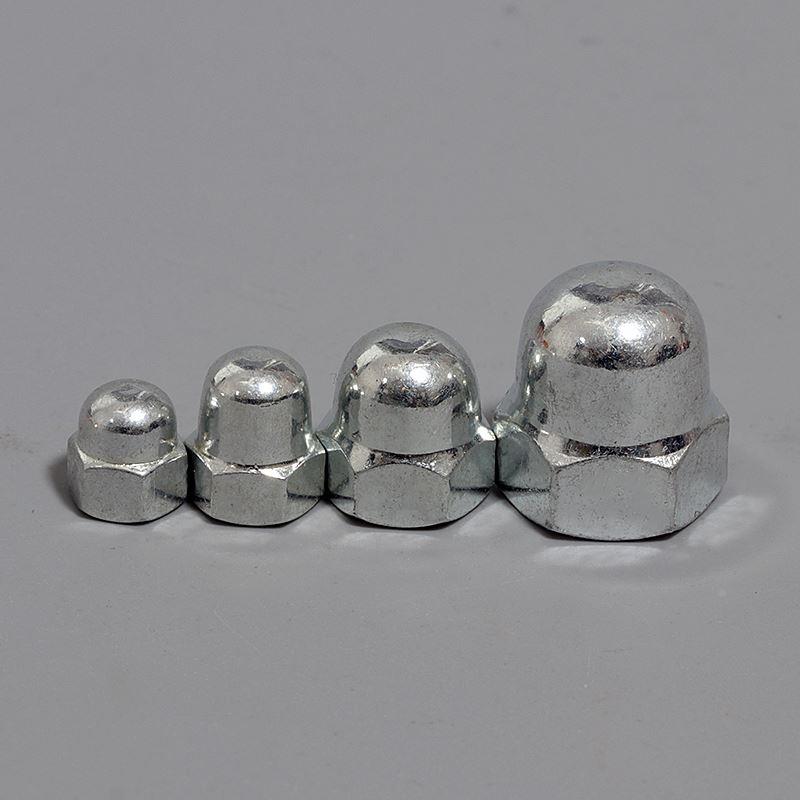 镀锌盖形螺母盖帽装饰螺帽圆头螺丝母细牙盖型螺母M4M6M10M16M20