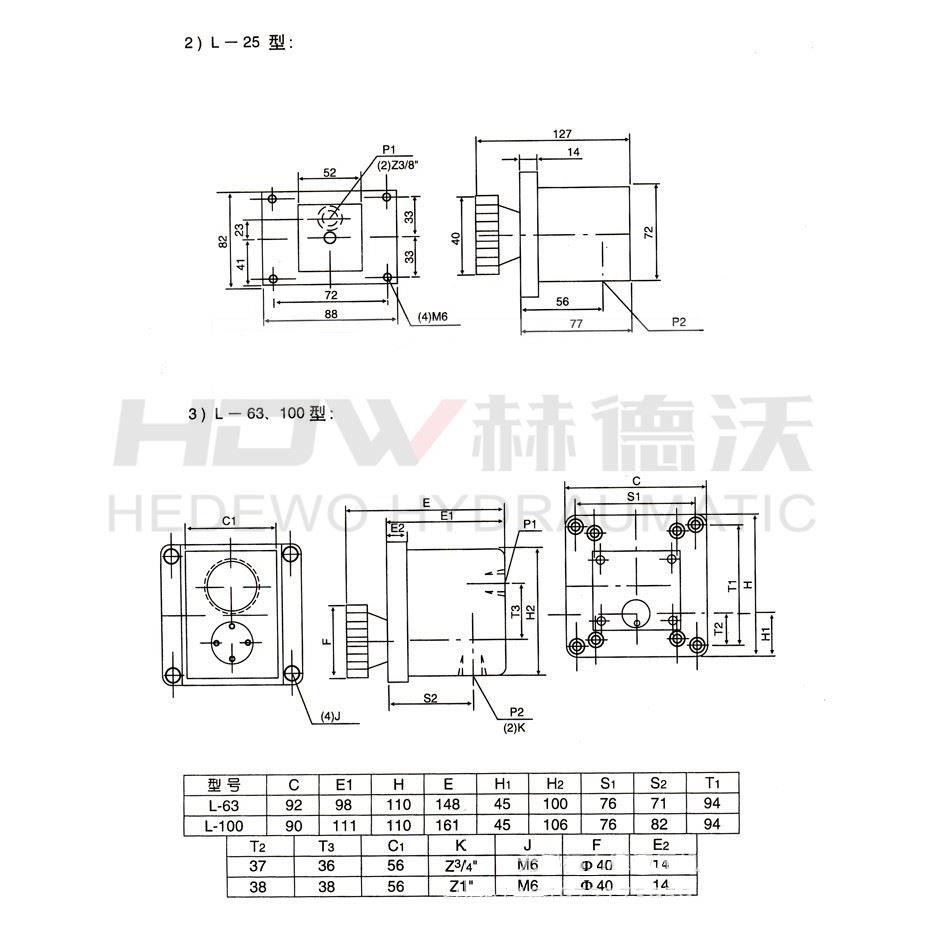 L-10 L-25 L-63 L-10B L-25B L-63B LI-10B节流阀，调速阀