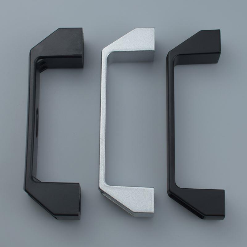LS522-90-120-180铝合金黑色方形拉手方型提手桥式机床柜门把手