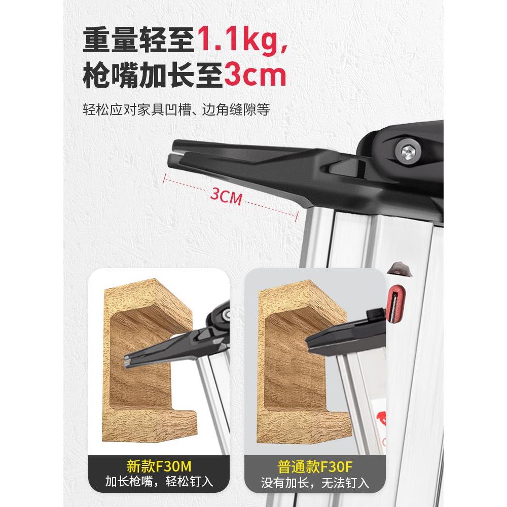 德国日本进口元发F30M长嘴直钉枪30气钉枪木工打钉抢装修射钉枪工