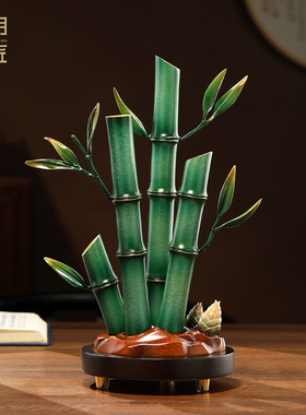 大明铜匠节节高升竹子摆件家居办公室桌面送领导装饰乔迁新居礼物