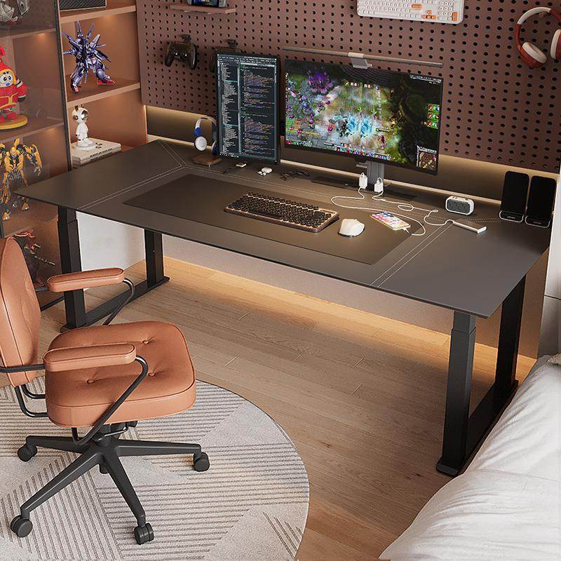 双人电脑桌四立柱升降桌电竞桌家用电动升降电脑桌台式办公桌AL88