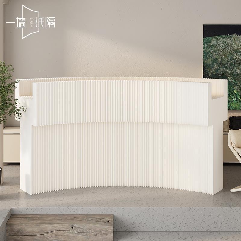 新型纸屏风隔断客厅2025新款玄关办公室可折叠移动直播间背景墙