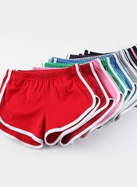 2025men clothes裤普通高腰休闲宽松腰灯笼红色日系外贸休闲短裤