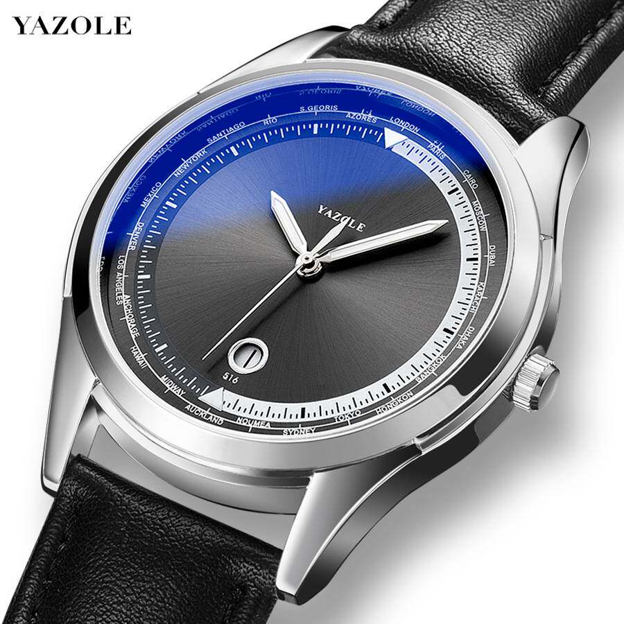 2025Yazole516时尚日历男士手表新款夜光防水石英腕表外贸watch