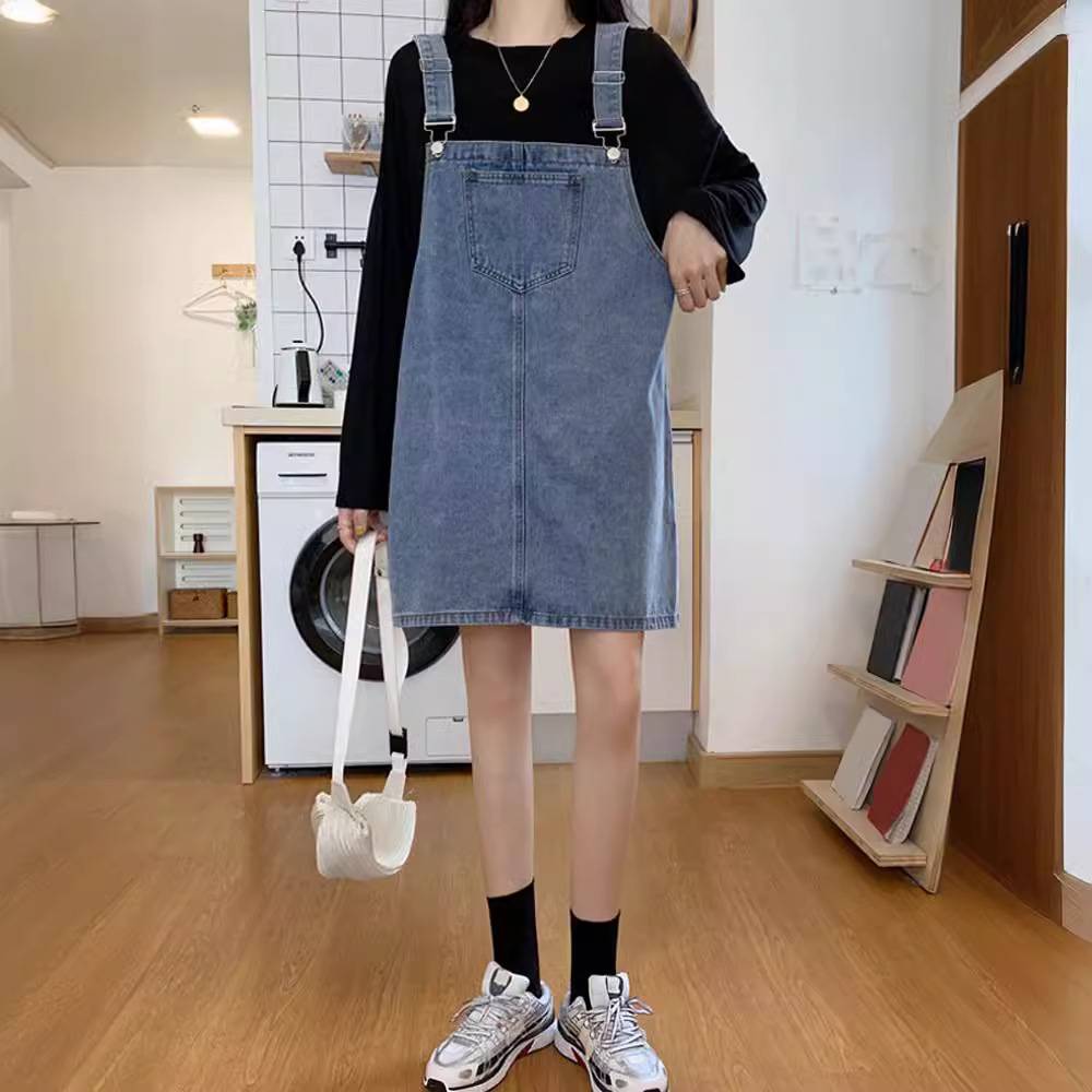 2025women clothes个子休闲连衣裙夏季显瘦短裙无袖牛仔背带裙子