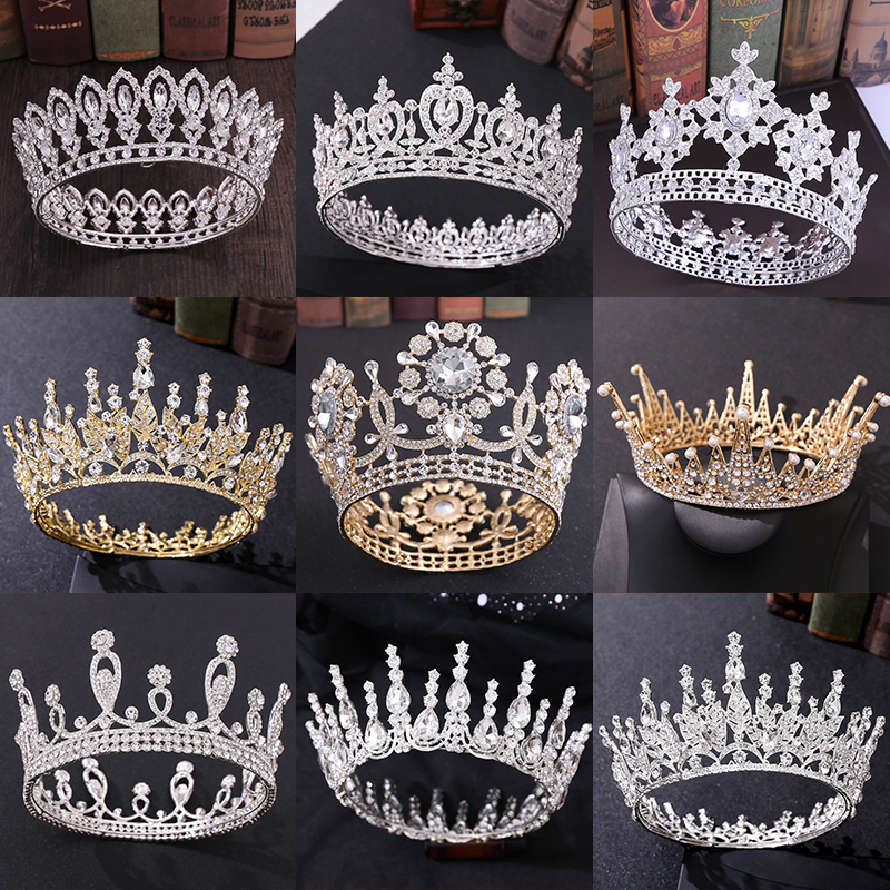 网红Itacazzo Bridal Headwear Queen Diadem Classic Tiaras Lar