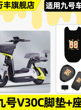 适用Ninebot9九号V30C电瓶电动车脚垫脚踏垫座套坐垫套改装饰配件
