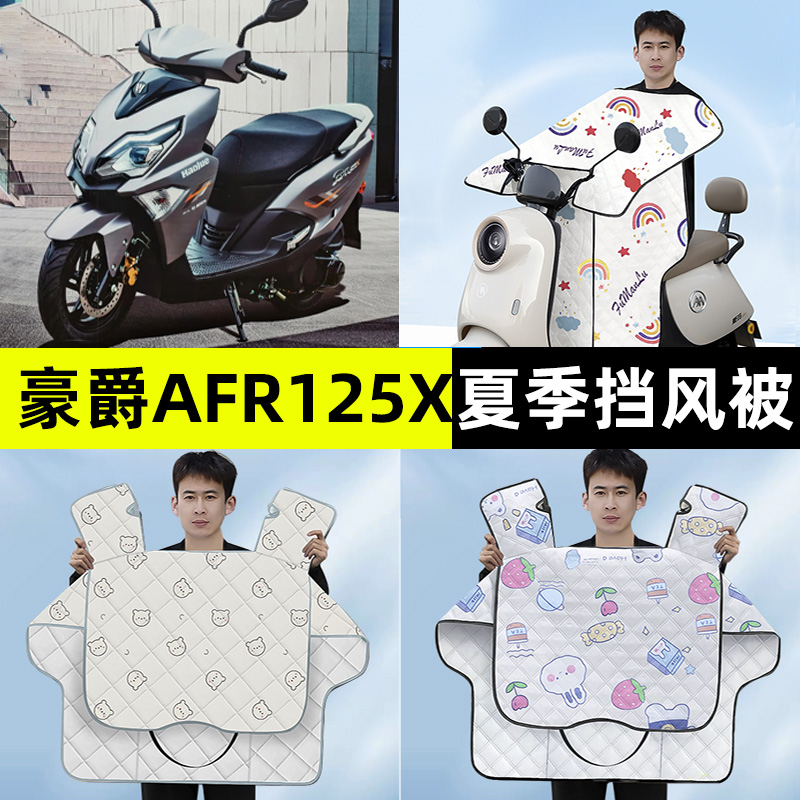 适用豪爵AFR125X 2025新款踏板摩托车夏季款专用挡风被改装大全