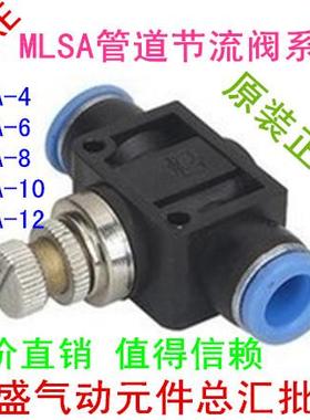 直销MAKE马可气动快插接头 管道节流阀MLSA-4/6/8/10/12 PA-8气嘴