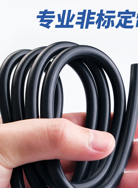黑色硅胶实心圆条硅胶密封条耐高温防滑防水条耐高压直径1-25mm