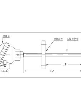 台湾EYC大圆头法兰式温度传感器,K型热电偶测温探头,PT100热电阻