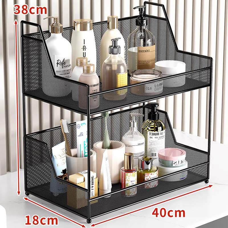 化妆用品收纳架化妆台面护肤品面膜置物架客厅卧室轻奢桌面梳子盒