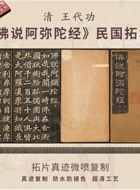 清王代功佛说阿弥陀经拓本楷书法