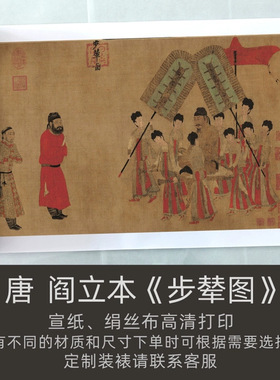 阎立本《步辇图》工笔唐代人物古