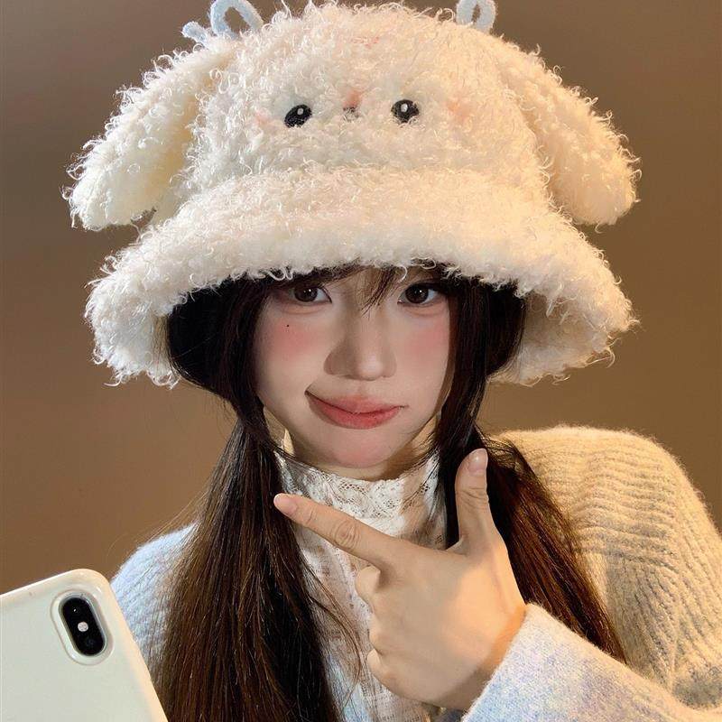 日系卡通可爱毛绒渔夫帽女冬季2025新款百搭保暖防寒护耳盆帽学生,服饰配件/皮带/帽子/围巾,帽子,淘宝优惠券,粉丝福利购,淘宝优惠卷