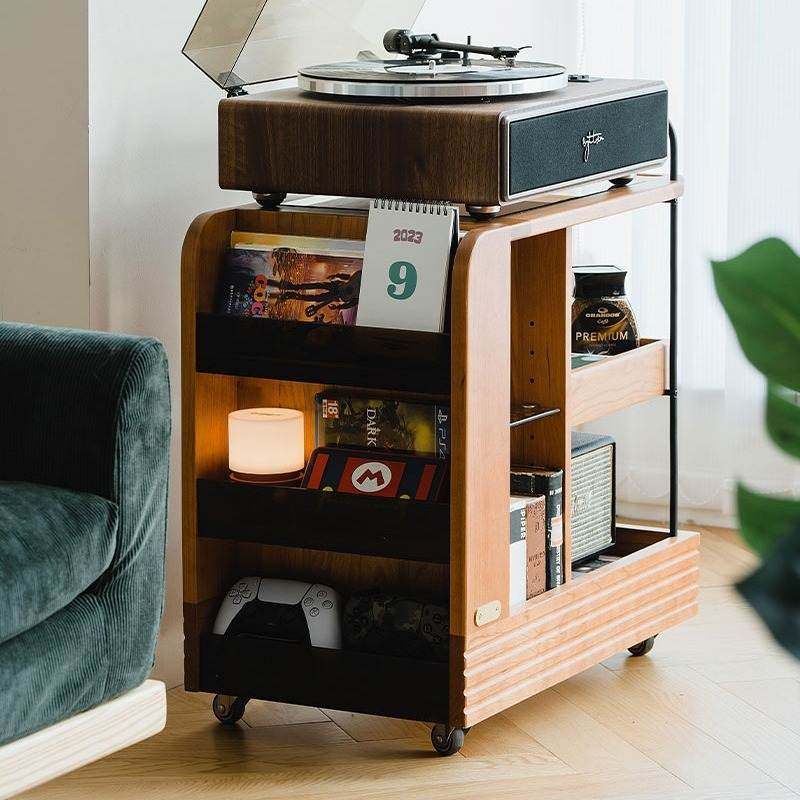喔喔小推车樱桃木现代置物架边车子沙发小床头柜可移动卧室几零食,住宅家具,移动边几/推车,淘宝优惠券,粉丝福利购,淘宝优惠卷