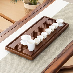 茶海整块高端办公室功夫茶具套装 茶盘实木家用电木新n款 干泡小茶