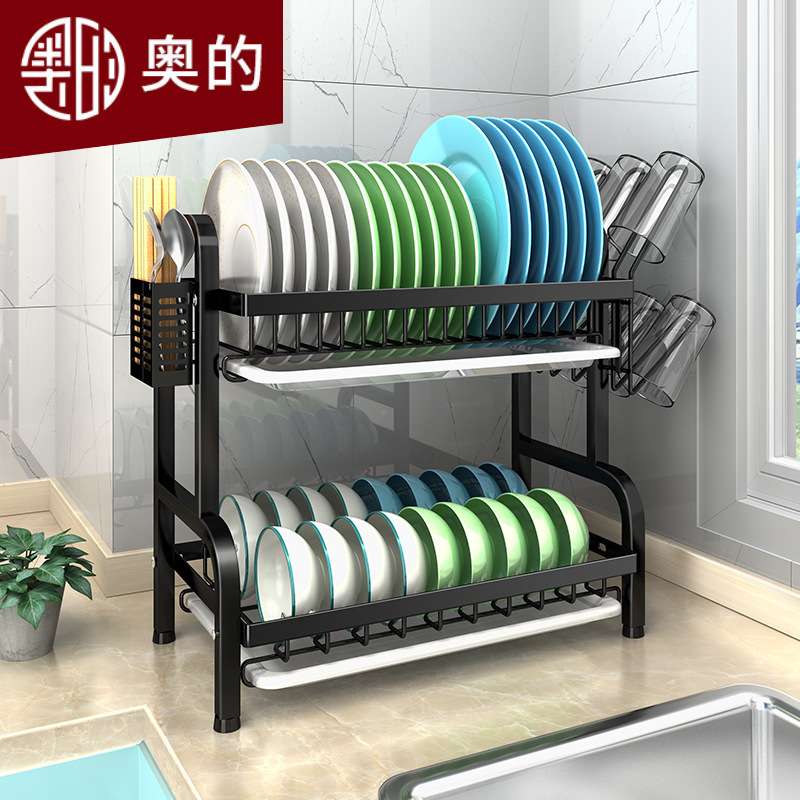 跨境厨房碗碟架碗盘沥水架置物架家用碗筷沥碗架用品晾碗架收纳盒