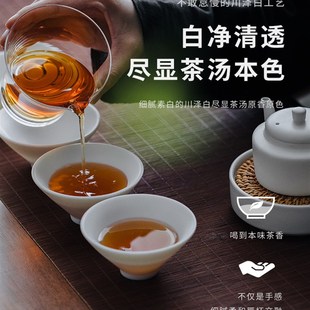 6B76b羊脂玉瓷白瓷茶杯陶瓷主人杯子单个纯手工家用功夫茶具品茗