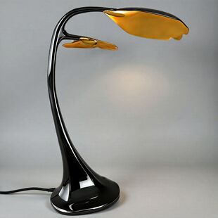 2025款北欧中古艺术创意落地灯玻璃钢客厅卧室复古双叶造型装饰灯