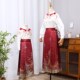 新中式 中国风马面裙亲子套装 儿童连衣裙 2024春秋新款 汉服女童唐装