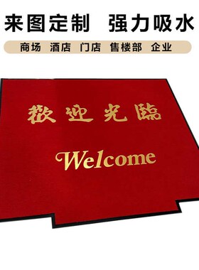 加密厚单条纹商用酒店电梯星期loBgo地毯门口迎宾防滑欢迎光临地