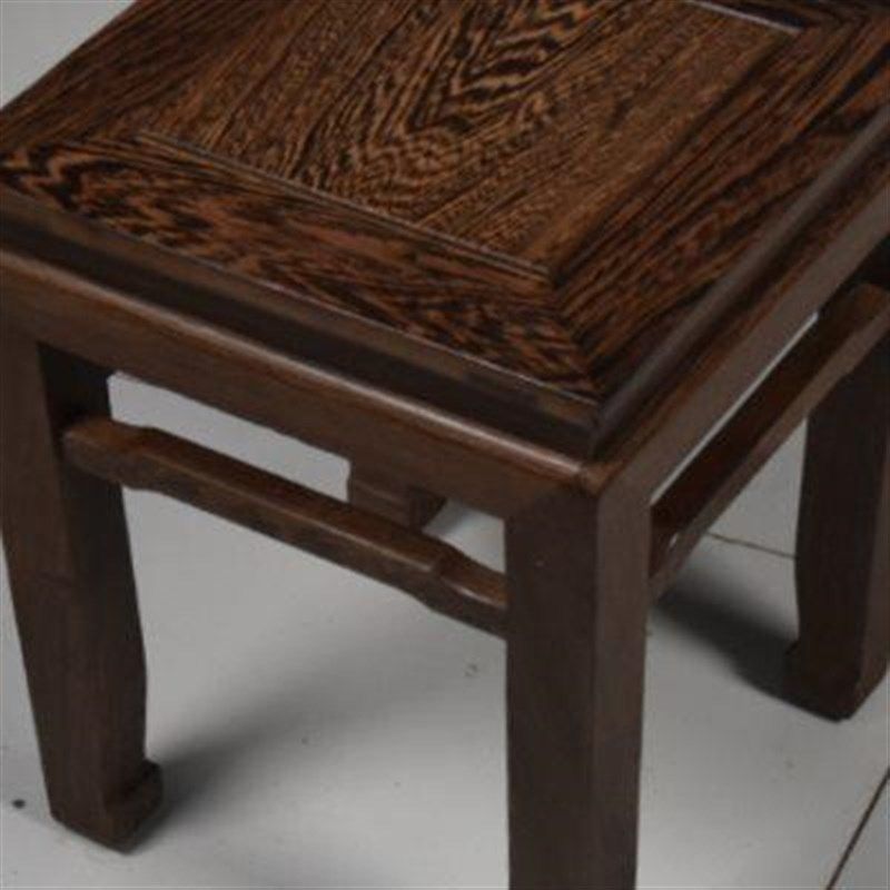 鸡翅木方凳红木凳子实木家用中式仿古板凳洗脚凳换R鞋凳餐桌凳家u