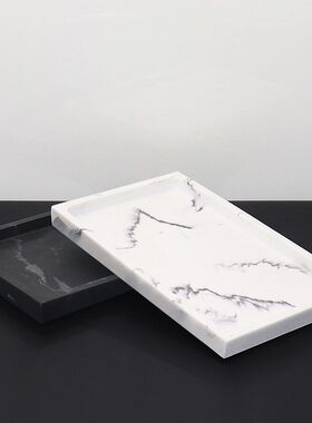 酒店毛巾托盘洗手液瓶卫浴托盘卫生D间洗漱样板房装饰摆件收纳用