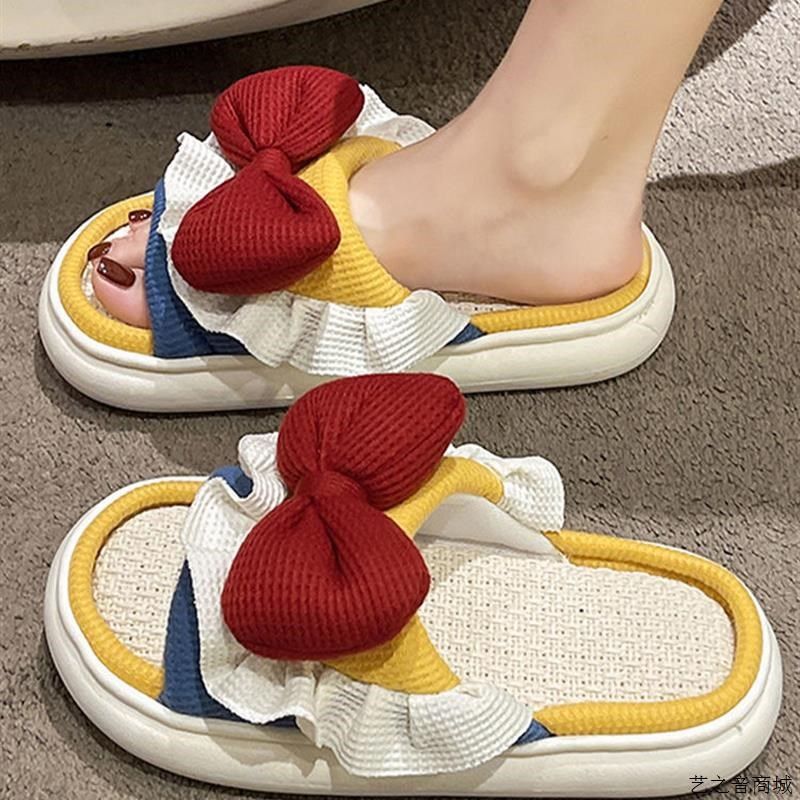儿童亚麻拖鞋2024新款小女孩防滑室内棉麻家居女T童凉拖鞋春秋夏