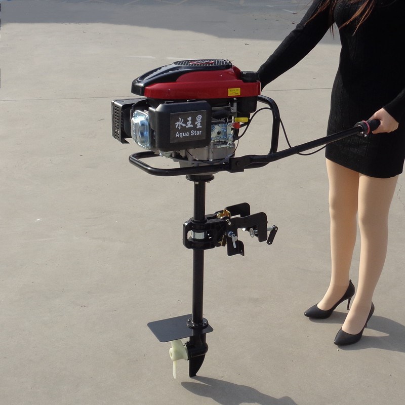 工厂供应4冲程船挂机实拍照片养殖E船轻便船外机船挂机汽油机价格