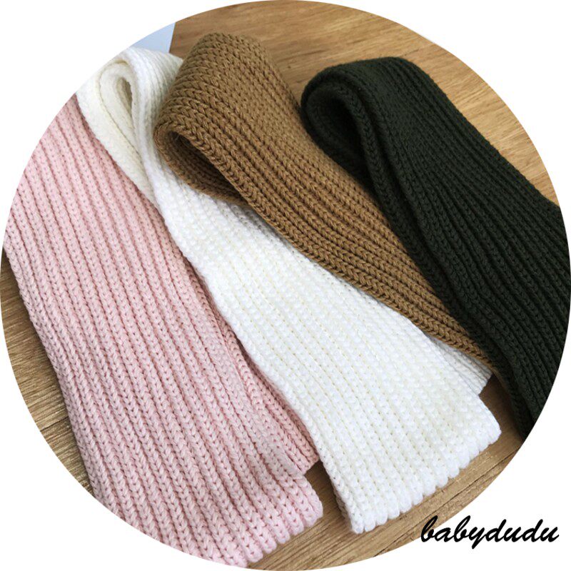 宝宝毛线围巾秋冬季女0一1-2-3岁G男纯色棉纱婴儿童围脖百搭柔软