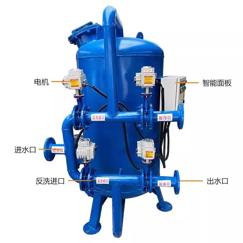全自动石英砂过滤器机械锰砂活性炭浅层砂过滤罐多介质过滤器