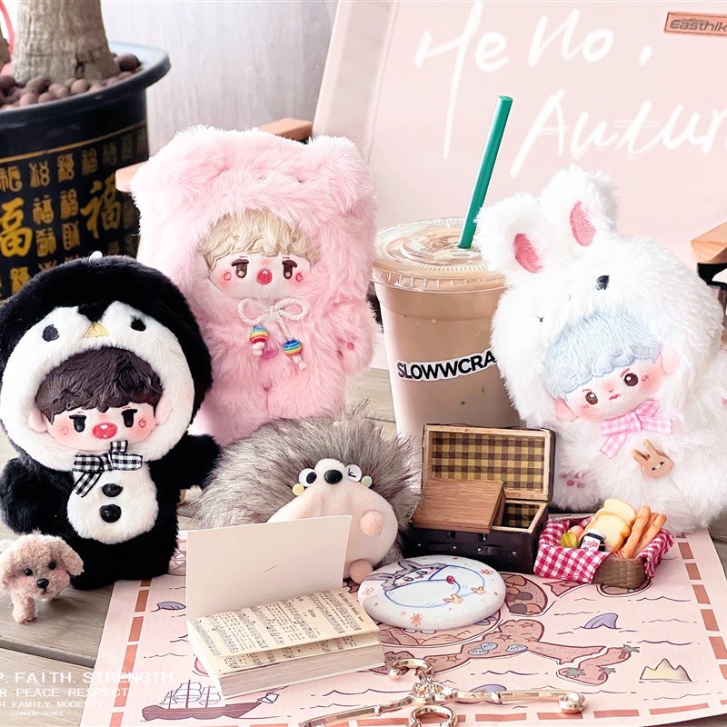 10cm可爱娃衣棉花娃娃衣冬季连C体衣可爱套装海星体/正常体可穿