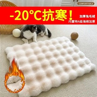 毛绒猫咪垫子猫窝狗窝睡觉垫四季通用宠物坐垫毯子猫狗笼保暖垫子