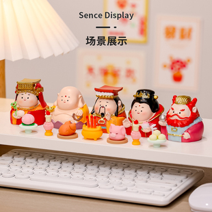 林卡森家居饰品灶神保佑吃喝不愁灶王爷桌面装饰摆件妈祖祝福工位