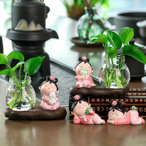 可爱粉色格格工位飘窗客厅小摆设