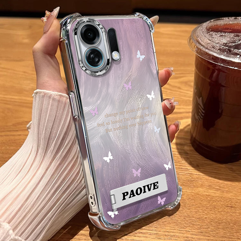 适用OPPOK系列渐变蝴蝶手机壳