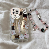 8plus手链7高级感6全包se2 iphone14pro镜面13防摔12可爱女11网红xsmax 适用苹果15promax手机壳16E 17air新款