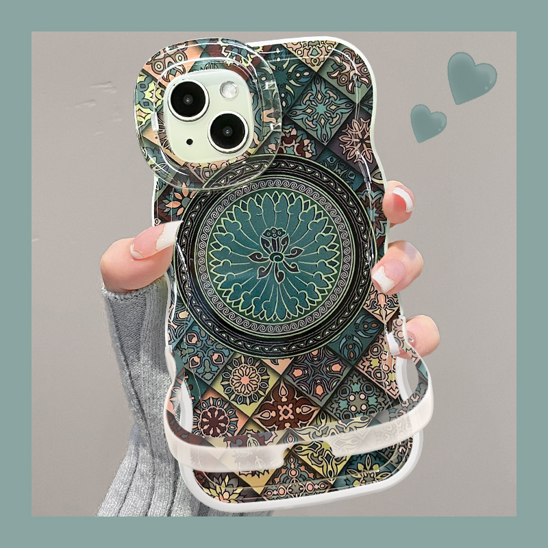 适用苹果系列彩色图腾手机壳