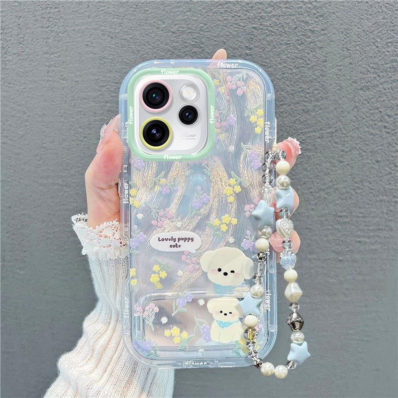 适用OPPOReno14花朵小狗15C手机壳16外壳13高级感12镜头11新款10pro+女9防摔8保护套7se轻奢风6全包5K创意3