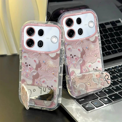 适用OPPOA7PROMAX油画小熊手机壳