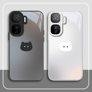 适用黑白猫咪IQOONEO10PRO手机壳neo9spro+金属漆8玻璃7竞速版新款6se少女情侣男5活力版防摔3保护套855全包