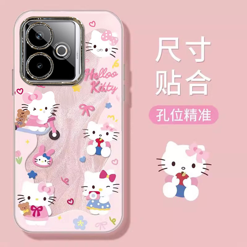 适用真我GT系列粉色KT猫手机壳