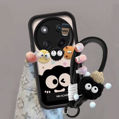 适用荣耀X系列咖啡煤球手机壳