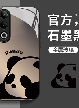 适用oppok12x手机壳新款k10pro趴趴熊猫opp0可爱女网红k9s简约金属漆玻璃k9pro高级感k7镜头k11全包潮